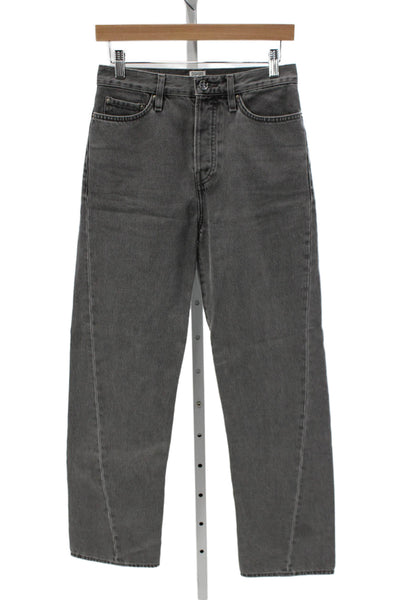 Toteme Womens Straight Gray High Rise Cotton Jeans Inseam 30 Size 24
