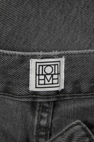 Toteme Womens Straight Gray High Rise Cotton Jeans Inseam 30 Size 24