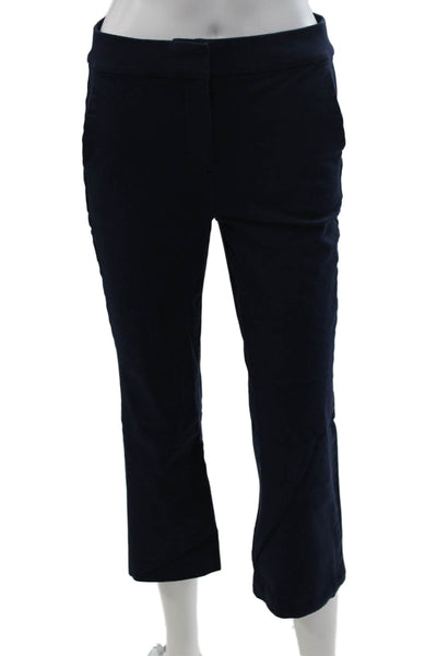 J Crew Unisex Adults Cropped Pants Blue Button Size 2