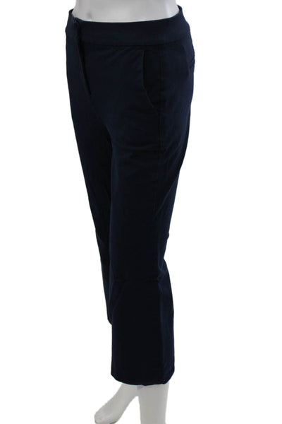 J Crew Unisex Adults Cropped Pants Blue Button Size 2