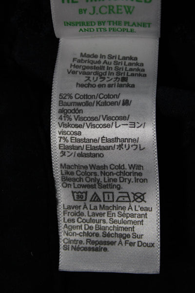 J Crew Unisex Adults Cropped Pants Blue Button Size 2