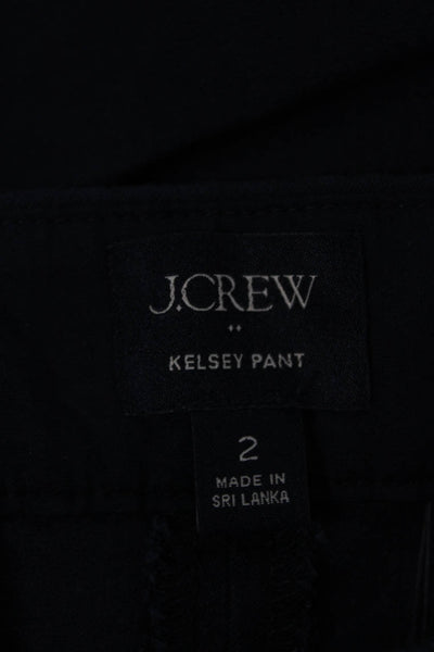 J Crew Unisex Adults Cropped Pants Blue Button Size 2