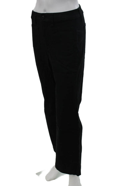 J Crew Women Black Ankle Pants Cotton Blend Button Closure 25in Size 26