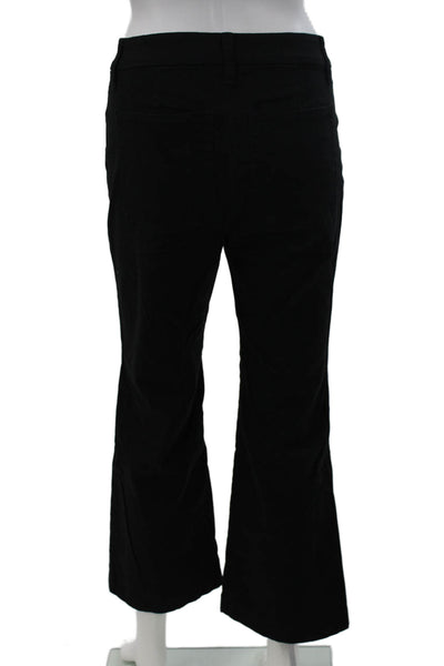 J Crew Women Black Ankle Pants Cotton Blend Button Closure 25in Size 26