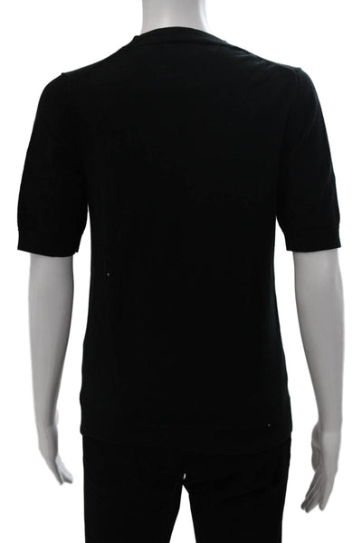 J Crew Womens Basic Black Cotton Crew Neck Short Sleeve T-Shirt Size S