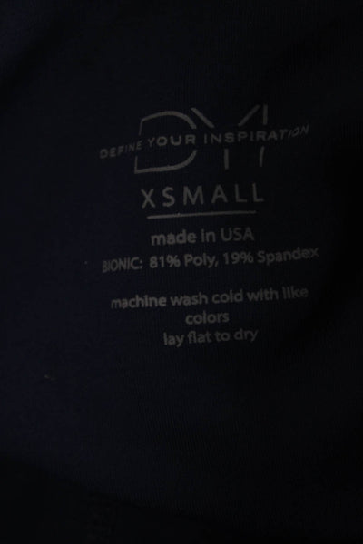 Define Your Inspiration Womens Biker Shorts Blue Polyester Spandex Size XS