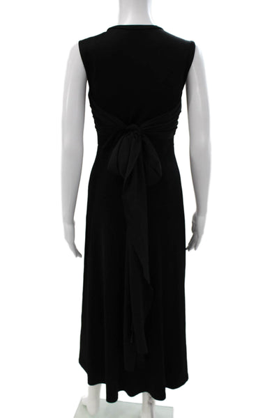 Sandro Women Black Midi Dress Viscose Size 36