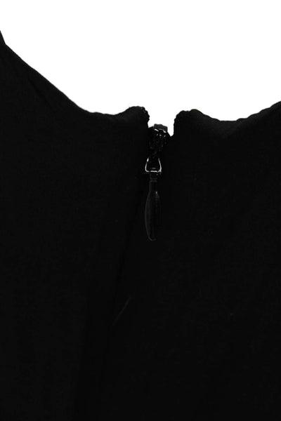Banana Republic Women Fit & Flare Black V-Neck Dress Size 0P