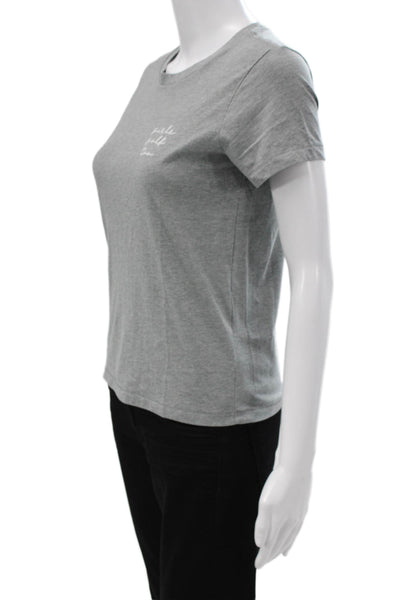 G/Fore Women Golf Gray Cotton Blend Crew Neck Short Sleeve T-Shirt Size XS
