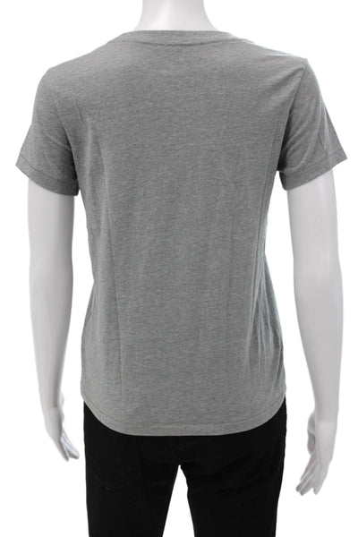 G/Fore Women Golf Gray Cotton Blend Crew Neck Short Sleeve T-Shirt Size XS