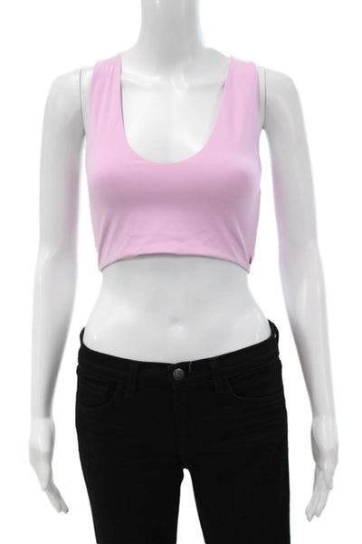 Lululemon Women Cropped Tank Pink Scoop Neck Sleeveless Size 4