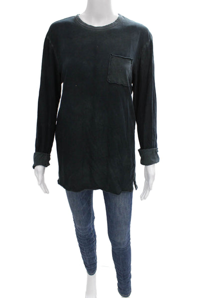 Cotton Citizen Women Tunic Gray Crew Neck Long Sleeve Supima Cotton Size M
