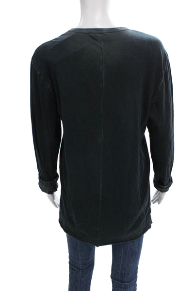 Cotton Citizen Women Tunic Gray Crew Neck Long Sleeve Supima Cotton Size M