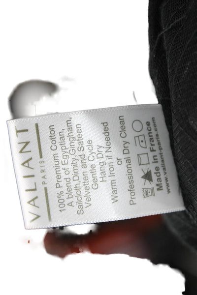 Valiant Unisex Bomber Jacket Black Cotton Geometric Long Sleeve Zip Size L