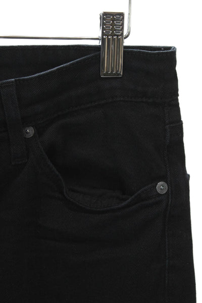 Denim Unisex Adults Skinny Black Cotton Jeans Size 31