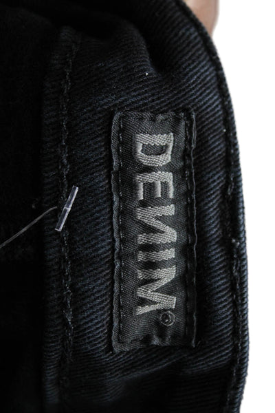 Denim Unisex Adults Skinny Black Cotton Jeans Size 31