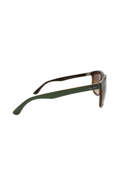 Ray Ban Mens Square Framed RB4147 Boyfriend Sunglasses Matte Green