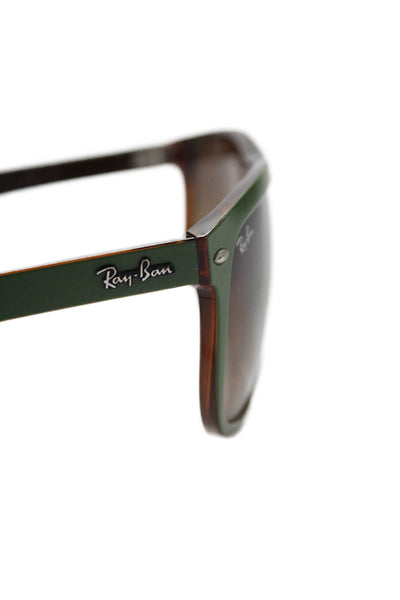 Ray Ban Mens Square Framed RB4147 Boyfriend Sunglasses Matte Green