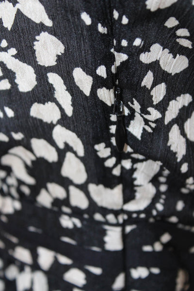 Ba&Sh Womens Fit & Flare Floral Dress Black 3/4 Sleeve V-Neck Size 2