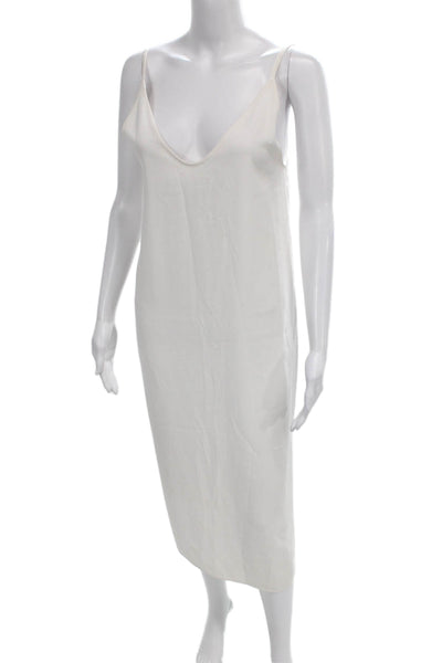 Everlane Womens A-Line Dress Ivory Triacetate Scoop Neck Sleeveless Size 0