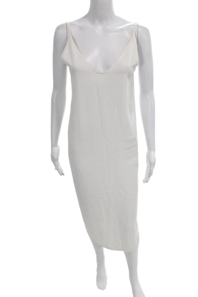 Everlane Womens A-Line Dress Ivory Triacetate Scoop Neck Sleeveless Size 0