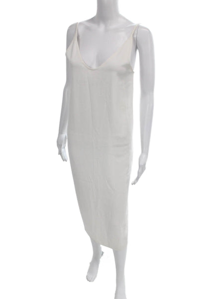 Everlane Womens A-Line Dress Ivory Triacetate Scoop Neck Sleeveless Size 0