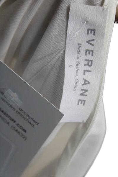 Everlane Womens A-Line Dress Ivory Triacetate Scoop Neck Sleeveless Size 0