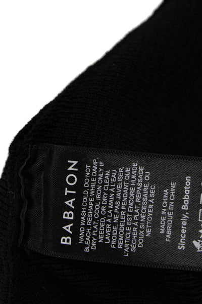 Babaton Women Cropped Black Square Neck Sleeveless Tank Size XS