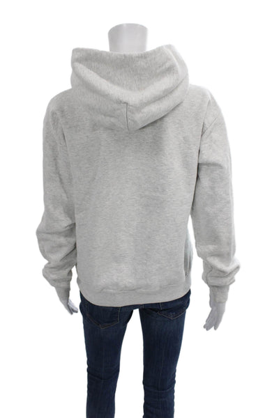 Sporty & Rich Unisex Adults Gray Pullover Cotton Crew Neck Long Sleeve Size XS