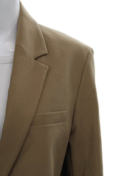 Studio Tomboy Women Basic Jacket Beige Cotton Button Long Sleeve Classic Size S