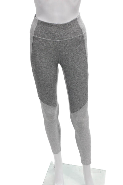 Outdoor Voices Womens Ankle Leggings Gray Colorblock Pull On Size XS