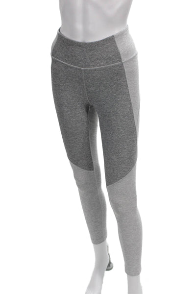 Outdoor Voices Womens Ankle Leggings Gray Colorblock Pull On Size XS