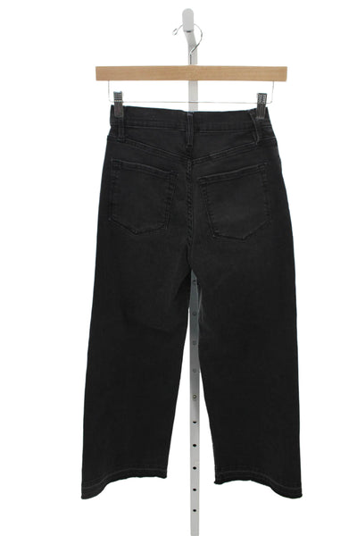 ASKKNY Women Cropped High Rise Blue Cotton Jeans Size 24