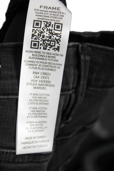 Frame Womens Cropped High Rise Black Jeans Size 24