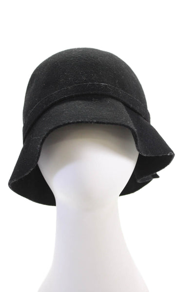 Banana Republic Women's Bow Embellish Felt Bucket Hat Black Size S/M