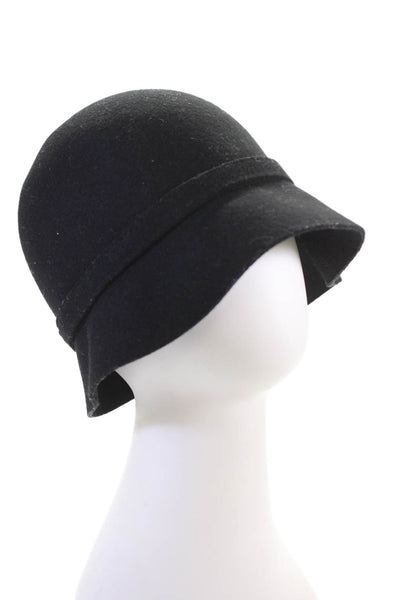 Banana Republic Women's Bow Embellish Felt Bucket Hat Black Size S/M