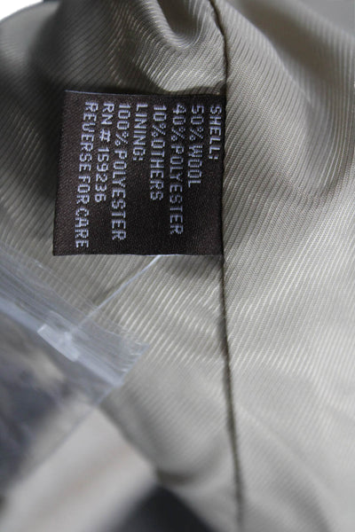 J. Mclaughlin Women Beige Wool Basic Jacket Long Sleeve Size M