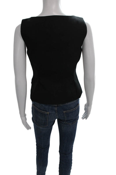 Toccin Women Black Square Neck Basic Tank Size 2