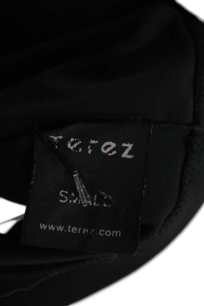 Terez Womens Snakeskin Print Pullover Sports Bra Black Size Small