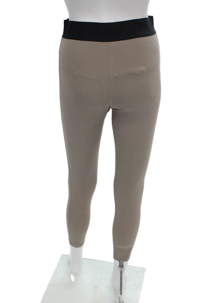Le Ore Womens Pullover Sports Bra Leggings Beige Black Size Small