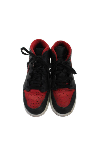Nike Boys Leather Two-Toned High Top Sneakers Red Size 6Y