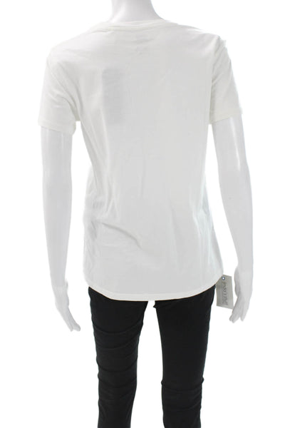 Levis Womens Basic White Cotton Crew Neck Short Sleeve T-Shirt Size S