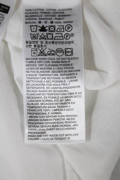 Levis Womens Basic White Cotton Crew Neck Short Sleeve T-Shirt Size S
