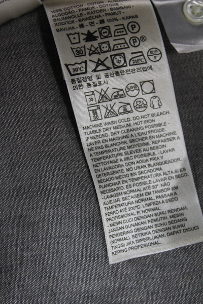 Levis Women Basic Gray Button-Up 100% Cotton Long Sleeve Western Size XS