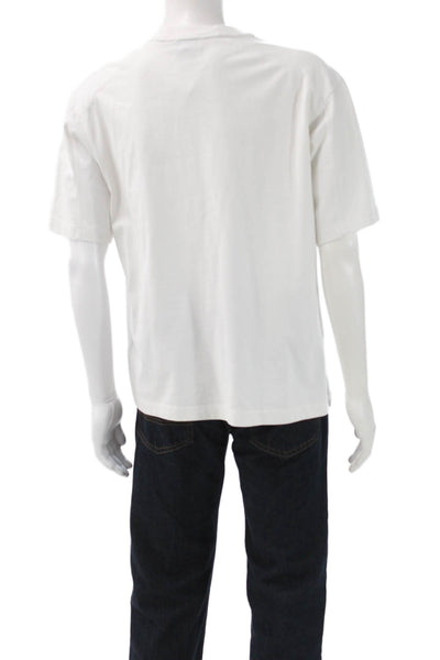 COS Mens Basic White Cotton Crew Neck Short Sleeve T-Shirt Size M