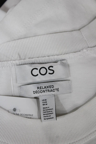 COS Mens Basic White Cotton Crew Neck Short Sleeve T-Shirt Size M