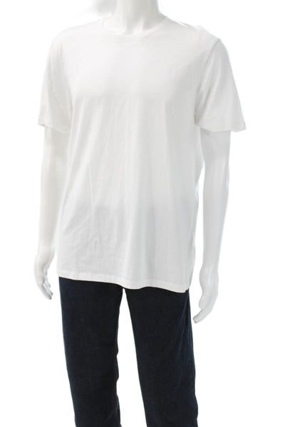 COS Mens Basic White Cotton Crew Neck Short Sleeve T-Shirt Size XL
