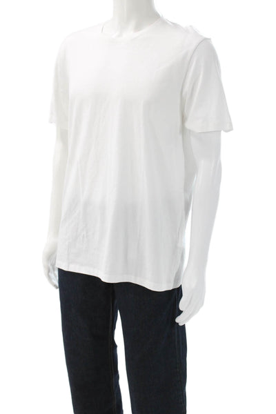 COS Mens Basic White Cotton Crew Neck Short Sleeve T-Shirt Size XL