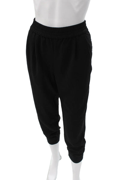 Joie Unisex Adults Black Jogger Pants Polyester Pull On Size M