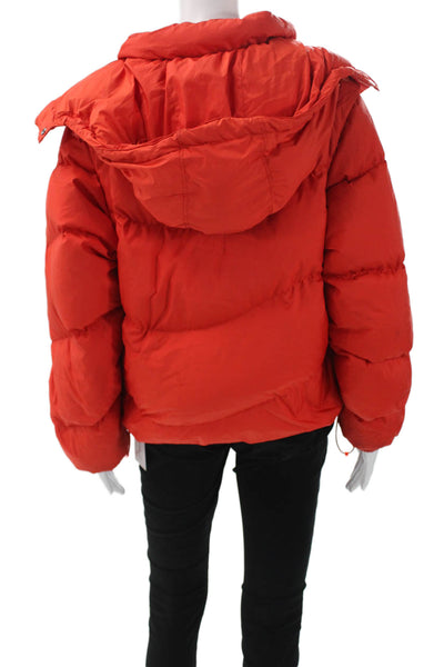 Madhappy Unisex Adults Puffer Jacket Orange Button Polyester Size S